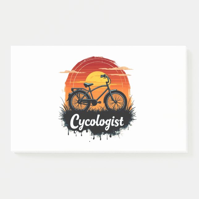 Notas Post-it® Cycologist Bike Adventure: Tee gráfico atardecer (Anverso)