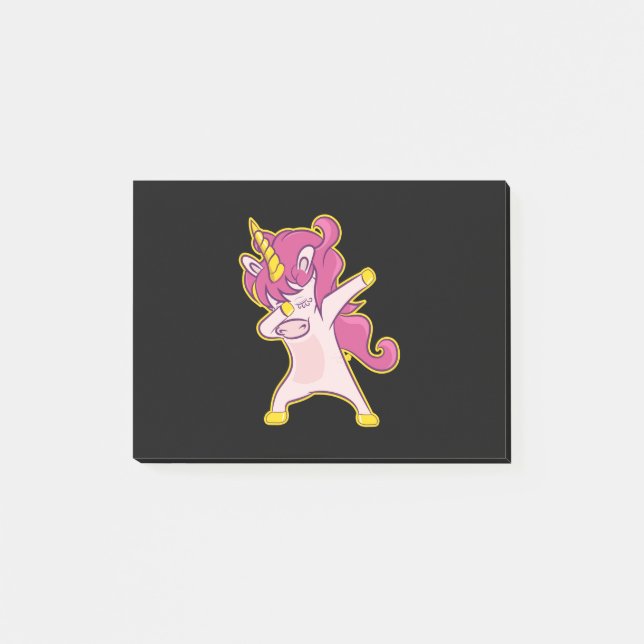 Notas Post-it® Dabbing Unicorn (Anverso)