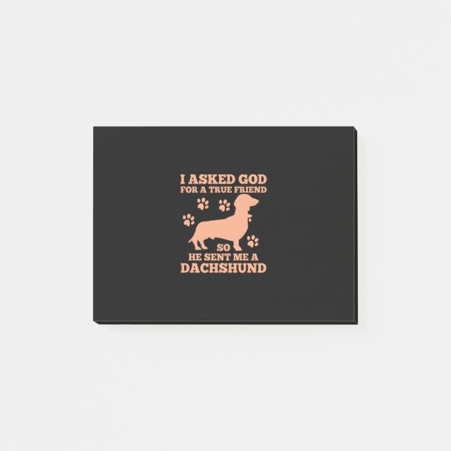 Notas Post-it® Dachshund Es Mi Verdadero Amigo (Anverso)