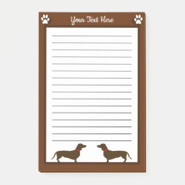 Notas Post-it® Dachshund personalizado - Perro cachorro doxio