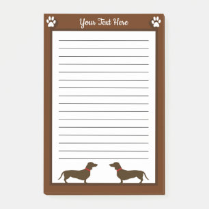 Notas Post-it® Dachshund personalizado - Perro cachorro doxio