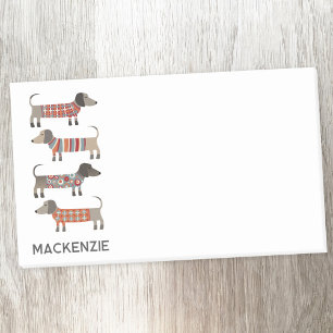 Notas Post-it® Dachshund Sausage Dog Personalizado