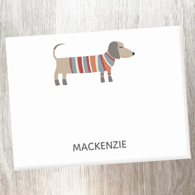 Notas Post-it® Dachshund Wiener Sausage Dog Personalizado (Dachshund Wiener or Sausage Dog personalized fun Post It sticky notes)