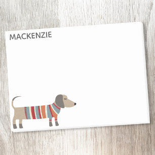 Notas Post-it® Dachshund Wiener Sausage Dog Personalizado