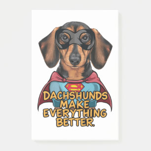 Notas Post-it® Dachshunds lo hacen mejor
