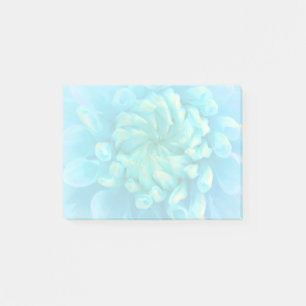 Notas Post-it® Dahlia azul turquesa flor en acuarela