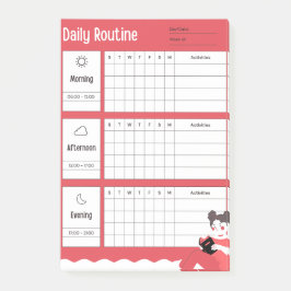 Notas Post-it® Daily Routine Chart Morning Afternoon Evening