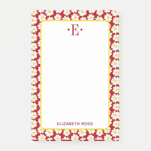 Notas Post-it® Daisies modernos (Anverso)