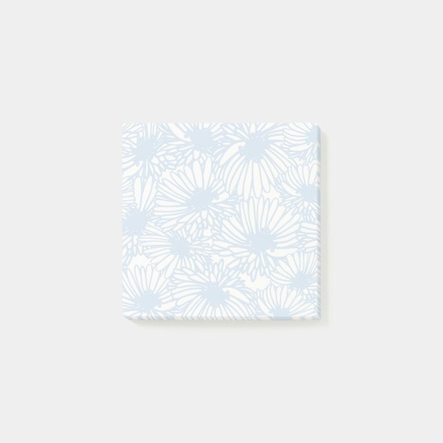 Notas Post-it® Daisy Blooms - Azul Polvo (Anverso)