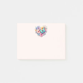Notas Post-it® Daisy Flowers with a Beautiful Butterfly