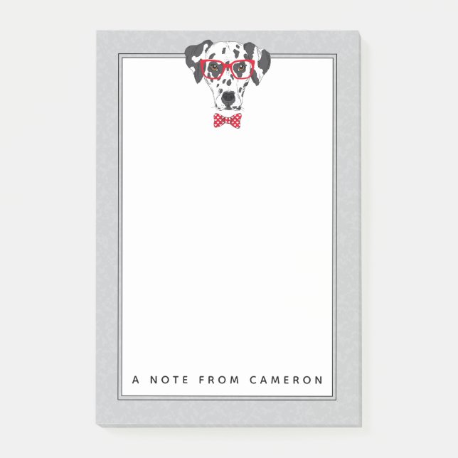 Notas Post-it® Dalmacia de moda| Agregar su nombre (Anverso)