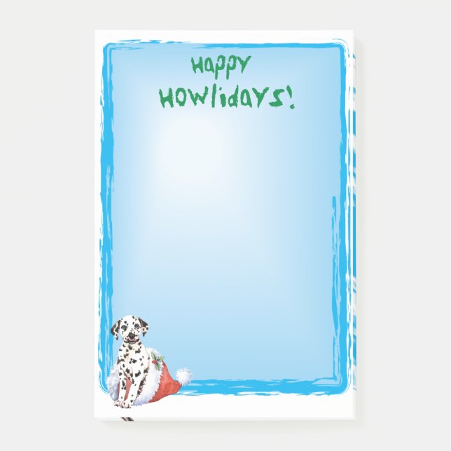 Notas Post-it® Dalmatian feliz de Howlidays (Anverso)