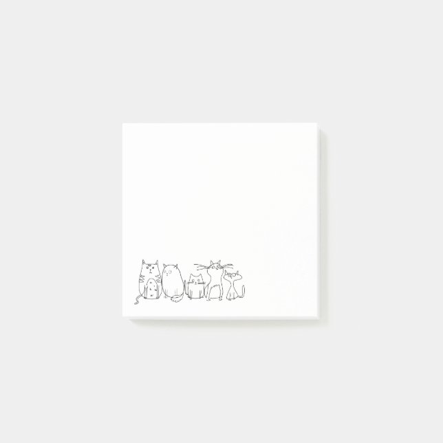 Notas Post-it® Dama de gato loca y graciosa (Anverso)