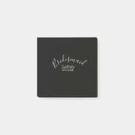Notas Post-it® Dama de honor despedida de soltera nombre moderno 