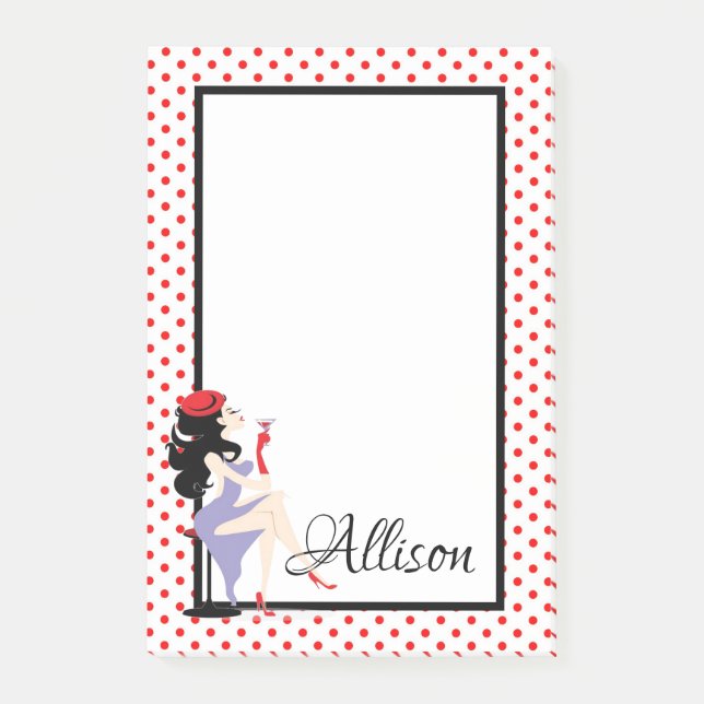 Notas Post-it® Dama Elegante (Anverso)