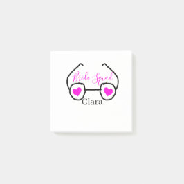 Notas Post-it® Damas de honor rosa negro gafas corazón dama de ho