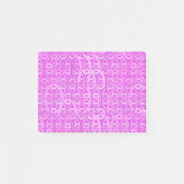 Notas Post-it® damasco árabe - lavanda y orquídea (Anverso)