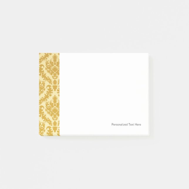 Notas Post-it® Damasco de oro (Anverso)