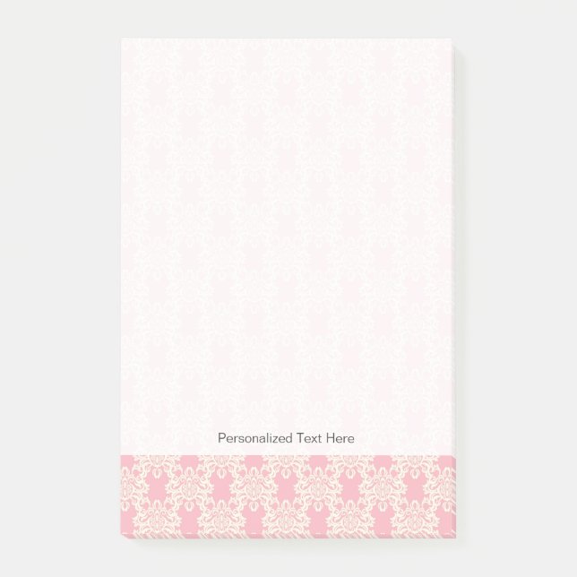 Notas Post-it® Damasco retro floral (Anverso)