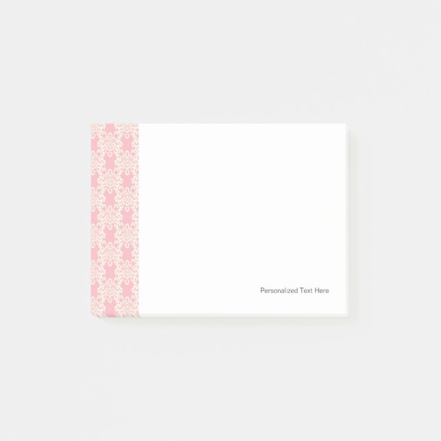 Notas Post-it® Damasco retro floral (Anverso)