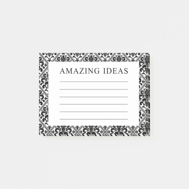 Notas Post-it® Damask Amazing Ideas (Anverso)