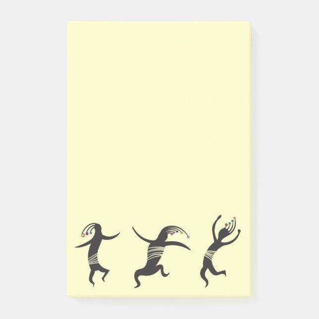 Notas Post-it® Dancing Kokopelli del Sudoeste (Anverso)