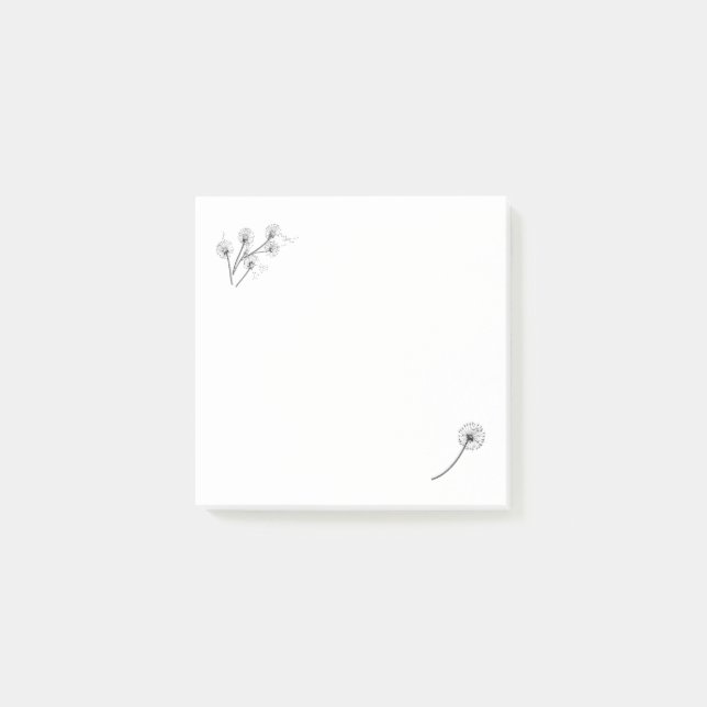 Notas Post-it® Dandelion soplando en el viento (Anverso)