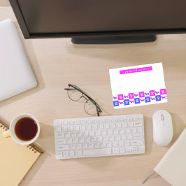 Notas Post-it® Dandie Dinmont Terrier Dog & Paw Rosa caliente y a