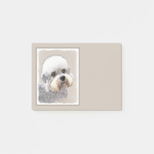 Notas Post-it® Dandie Dinmont Terrier Pintura Original De Perro