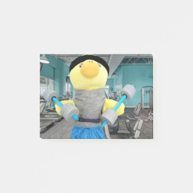 Notas Post-it® Danny Duck in the Gym (Anverso)