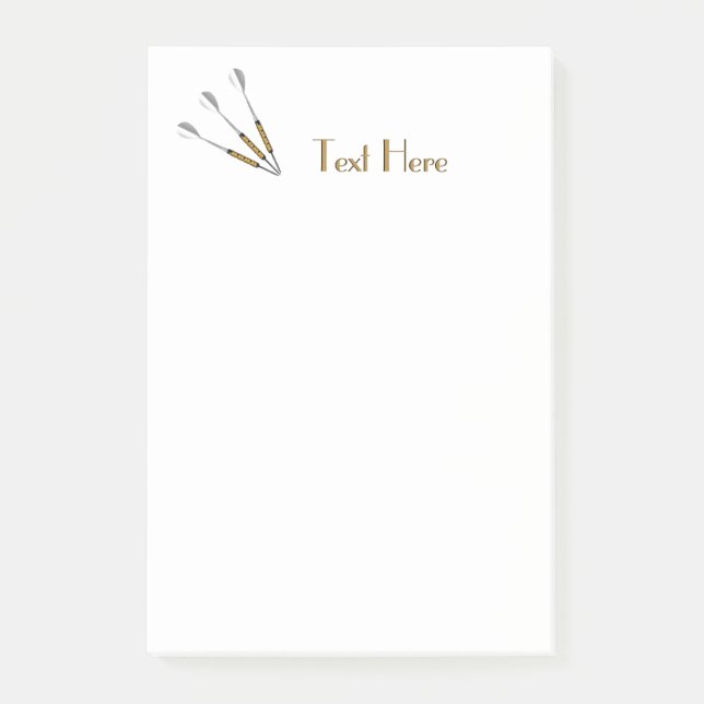 Notas Post-it® Dardos Personalizados / Monograma (Anverso)