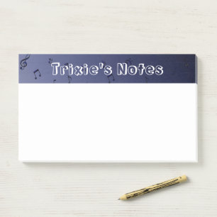 Notas Post-it® Dark Ombre Musical Notes Navy