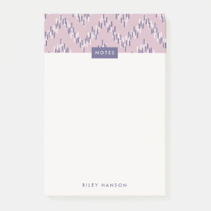 Notas Post-it® Dashing Boho Ikat Zig Zag Pattern Post-it - Purple