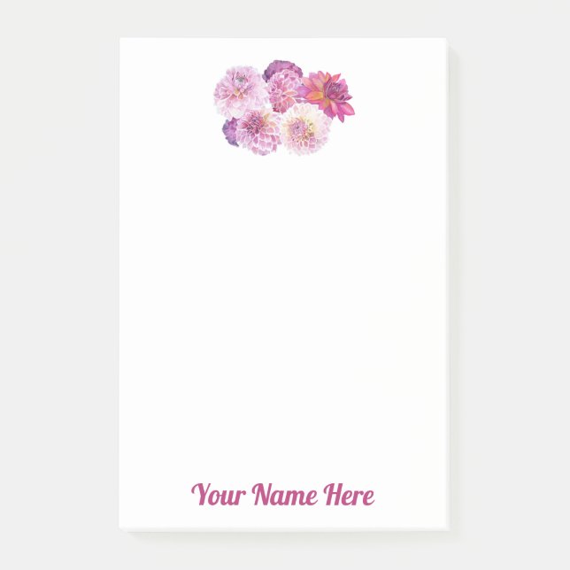 Notas Post-it® Dazzling Dahlia Post It Notes (Anverso)