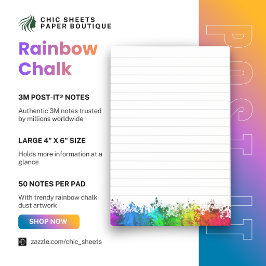 Notas Post-it® de 3M Polvo de Tiza Arcoíris