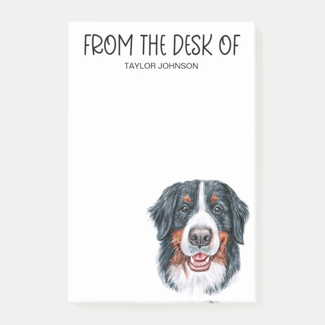 Notas Post-it de Bernese Mountain Dog Lover (Anverso)