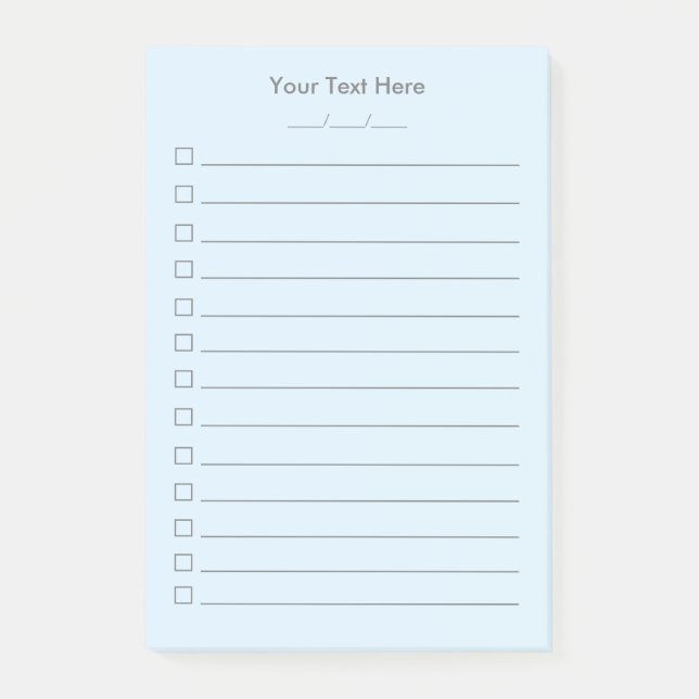 Notas Post-it® de Blue Gray Dated (Anverso)