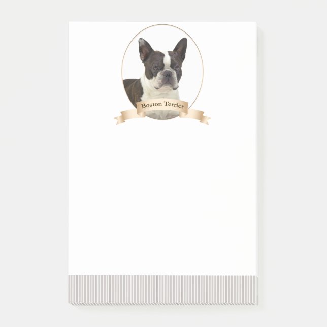 Notas post-it de Boston Terrier (Anverso)