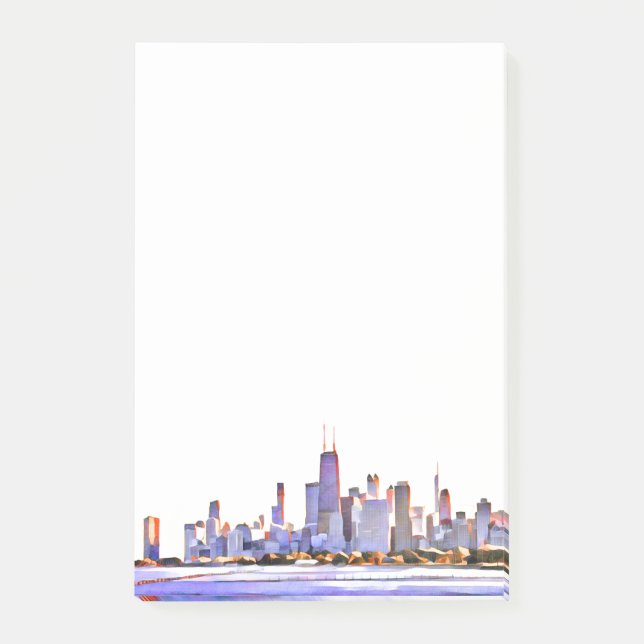 Notas Post-it de Chicago Skyline Post-it (Anverso)