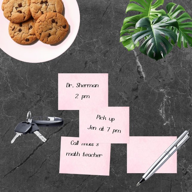 Notas Post-it de color rosa suave (Subido por el creador)