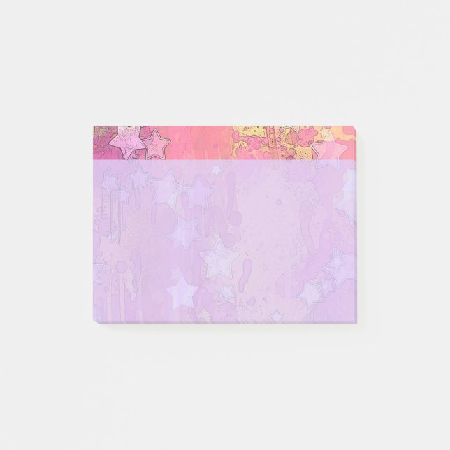 Notas Post-it® de Cute Pink Stars (Anverso)