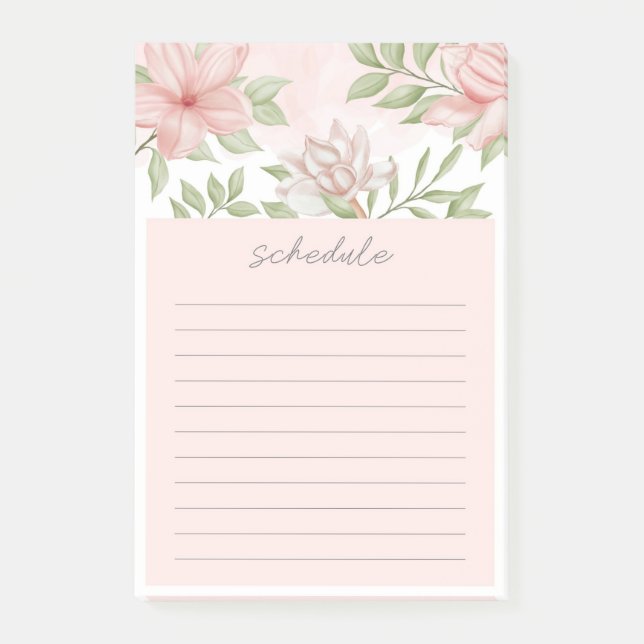 Notas Post-it de Floral (Anverso)