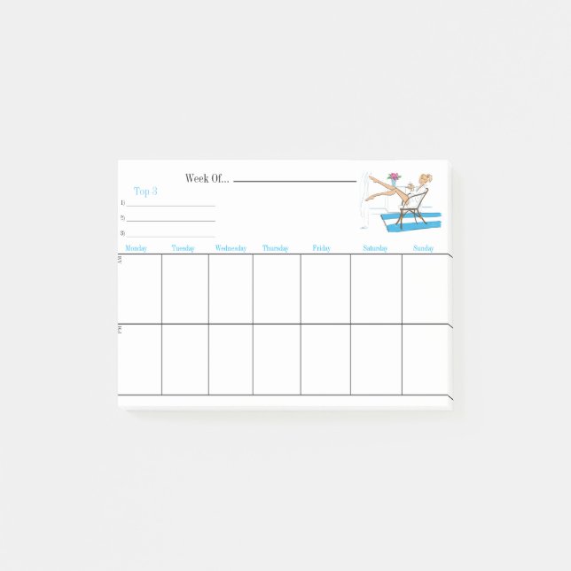 Notas Post-it de Fun Weekly Planner (Anverso)