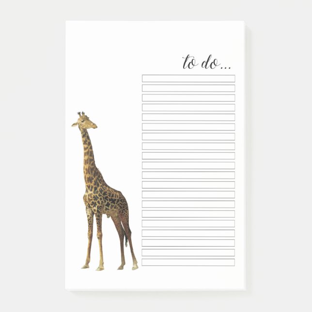 Notas Post-it® de Giraffe To Do (Anverso)
