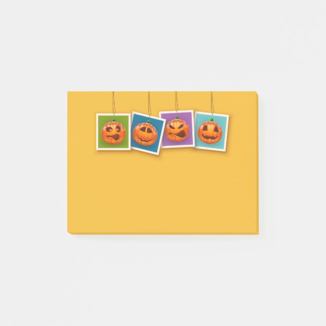 Notas Post-it de Jack-O-Lantern Halloween (Anverso)