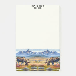 Notas Post-It de la acuarela personalizada Bull Mo