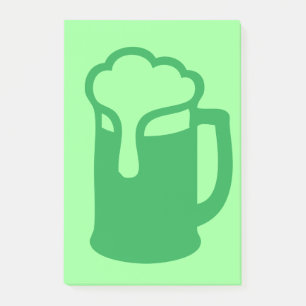 Notas Post-it® de la cerveza verde