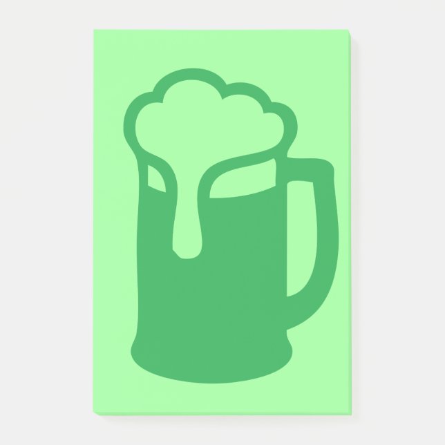Notas Post-it® de la cerveza verde (Anverso)