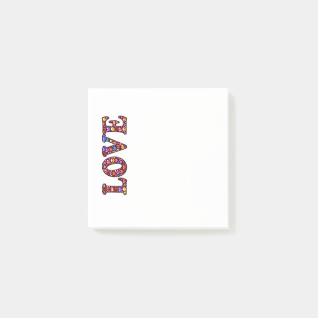 Notas Post-It® de la Emoji de amor, 3" x 3" (Anverso)