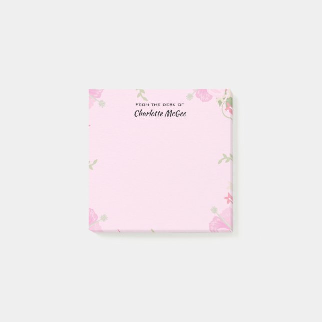 Notas Post-it® De la Oficina de Nombre Personalizado (Anverso)